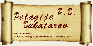 Pelagije Dukatarov vizit kartica